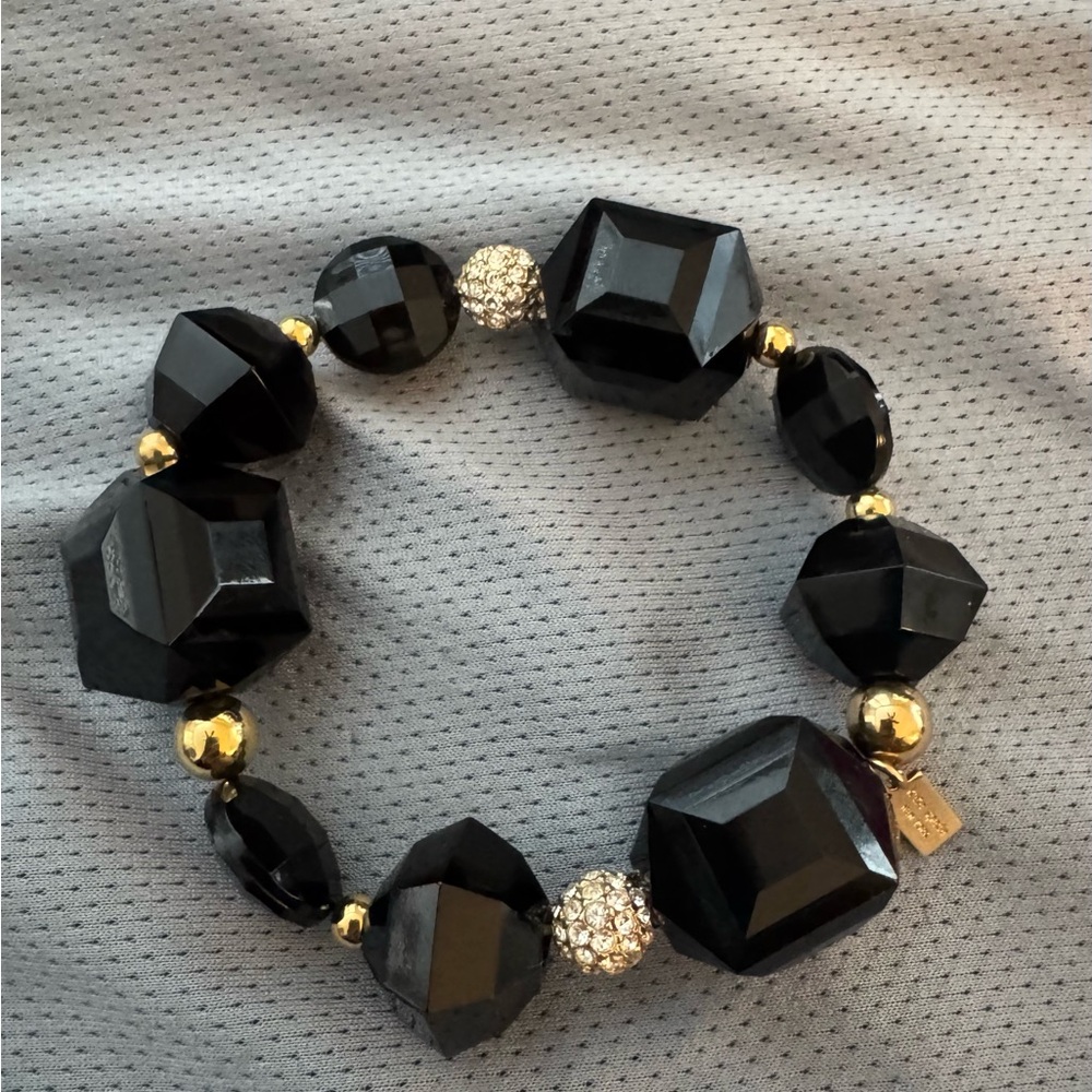 Chic kate spade Black & Gold Geometric Bracelet
